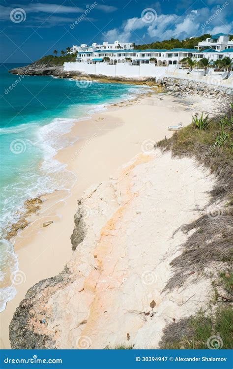 Cupecoy Beach On St Martin Caribbean Stock Image Image Of Cupecoy