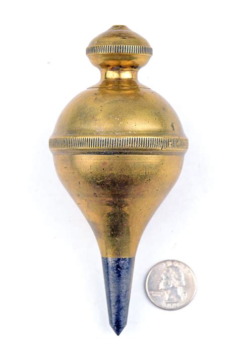 Awesome Brass Plumb Bob 2 Lbs 9 Oz Vintage Vials