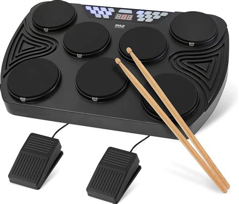 Pyle Electronic Tabletop Drum Machine Digital Drumming Kit