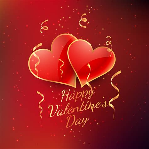 Valentines Day Celebration Card Vector Design Illustration Download