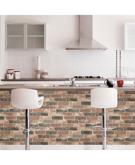 Brewster Home Fashions Newport Reclaimed Brick Peel And Stick Wallpaper