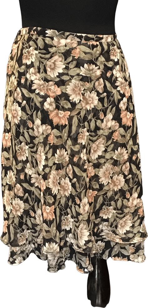 Vintage 90s Express Floral Print Skirt By Express Free Shipping