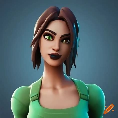 3d Rendering Of A Fortnite Character With Brown Hair And Hazel Eyes On