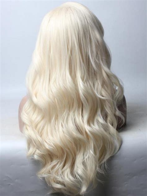 I'm solid waist length when curly (i'd dare say even an inch longer, although it depends on the curls), but my hair is far less curly than 4 type. Blonde Wavy Waist-length Lace Front Synthetic Wig-DQ012 ...