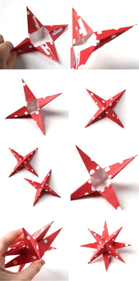 How to make an easy origami star. DIY 3D PAPER STAR CHRISTMAS DECORATIONS. | Gathering Beauty