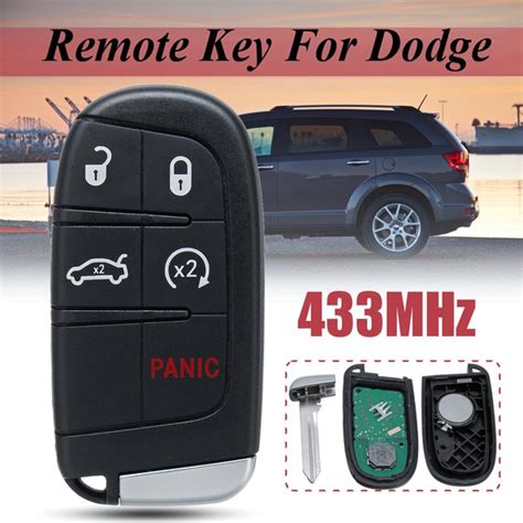 3rd turn key on and then off two times. 433MHz 5 Button Smart Remote Key Fob Battery Blade FCC ID For Dodge Challenger Dart Charger ...
