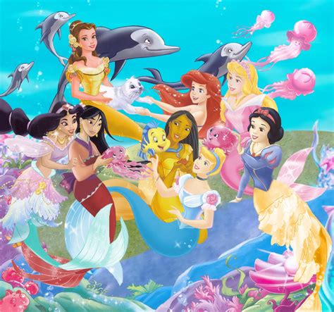 Disney Crossover Photo Mermaids Disney Princesses As Mermaids