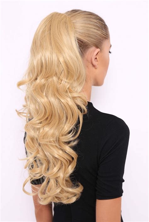 Long Blonde Curly Glam Ponytail Best Wigs Online Sale