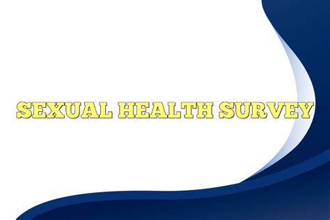 sexual health survey