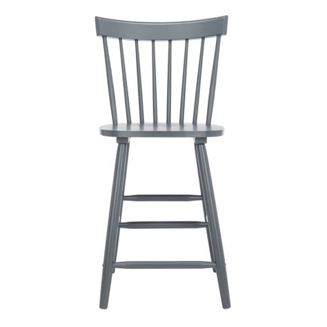 Safavieh Providence Set Of 2 Gray 24 In H Counter Height Wood Bar Stool