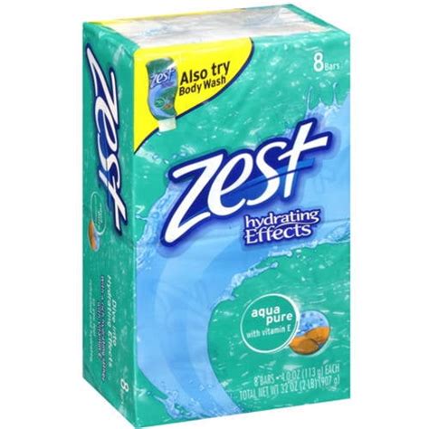 Zest Aqua Pure Scent Hydrating Effects Bar Soap 32 Oz