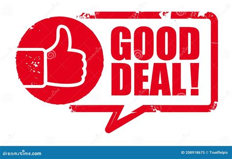Good Deal Red Rubber Stamp Vector Illustration Concept Stock Vector