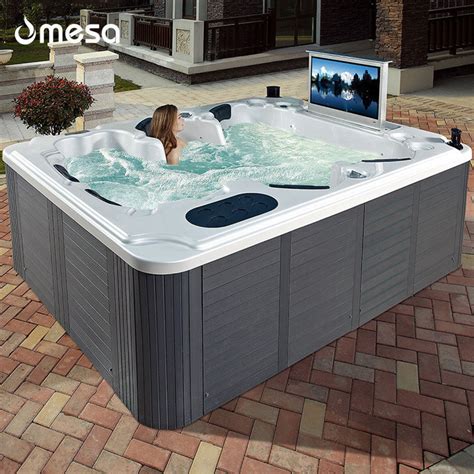 luxury 6 person spa massage jacuzzi outdoor hot tub with tv china bathtub and hot tub