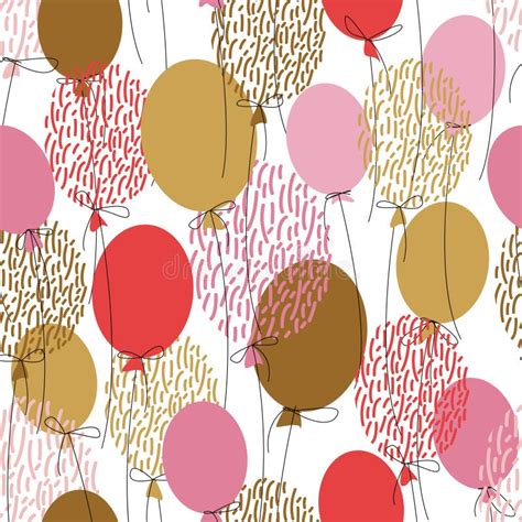 Seamless Pattern With Balloons Stock Illustration Illustration Of