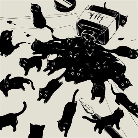 Black Cats Ink By Avogado6 Art Cat Art Animal Art