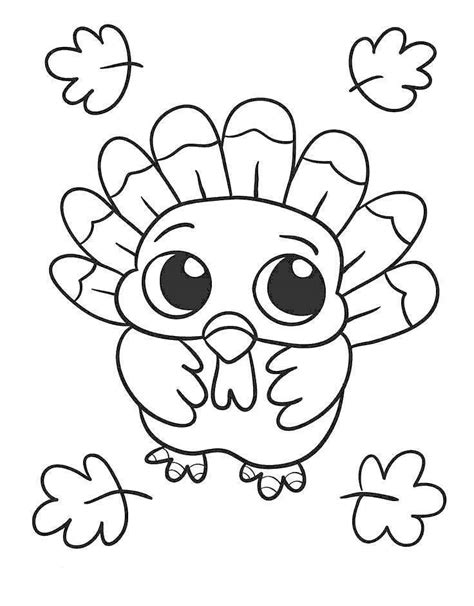 November Coloring Pages Baby Turkey Free Printable Coloring Pages