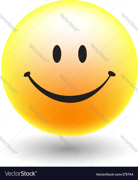 A Happy Smiley Face Button Royalty Free Vector Image
