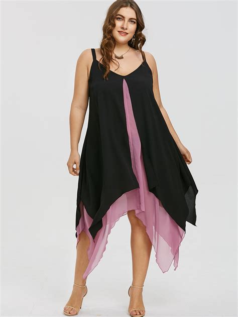 Gamiss Women Summer Beach Dresses Plus Size 5xl Handkerchief Hem