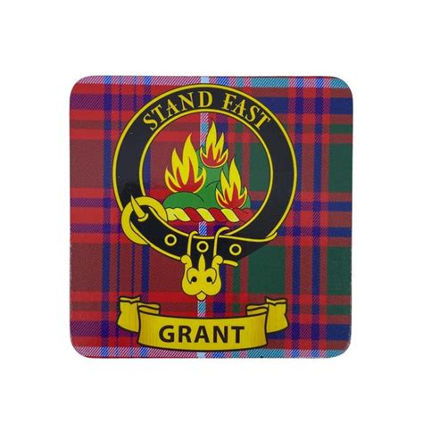 Grant Clan Crest Cork Coaster Scottish Shop Macleods Scottish Shop