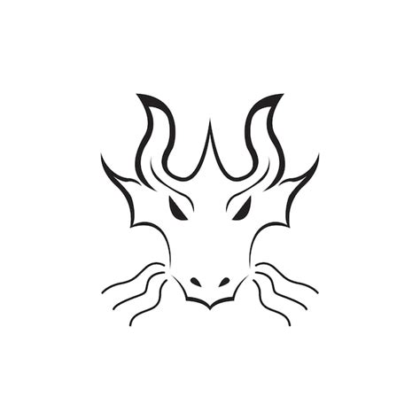 Premium Vector Simple Shape Face Dragon Logo Design Vector Graphic