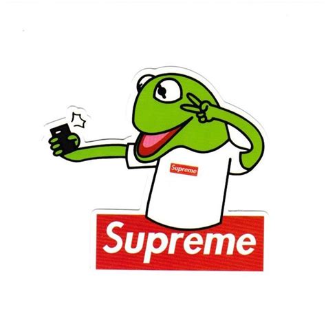A Sticker Depicting A Frog Holding A Cell Phone In His Right Hand And