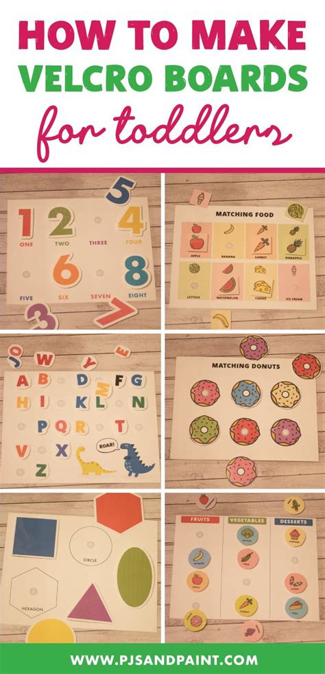 7 Diy Velcro Boards With Free Printables Toddler Education Kids