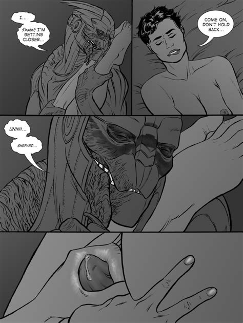 Rule Alien Blush Breasts Comic Commander Shepard Female Femshep Garrus Vakarian Greyscale
