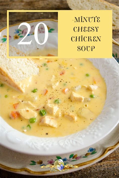 20 Minute Cheesy Chicken Soup Recipe Chicken Soup Recipes Easy
