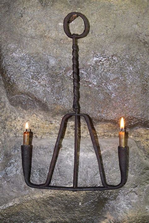 Early 19th Late 18th Century Wrought Iron Rushlight Holder Candlestick