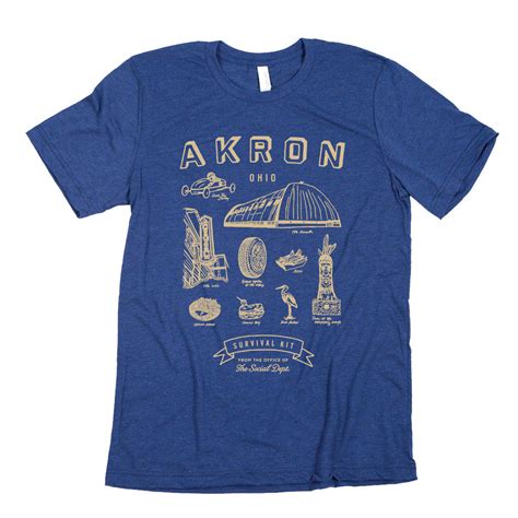 Akron Ohio Survival Kit T Shirt Apparel For Akronites The Social Dept