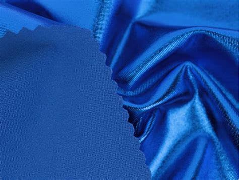 Mjtrends Metallic Foil Spandex Royal Blue