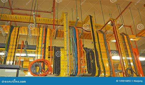 Indoor Installation Tray For Cable Laying On Top Stock Photo Image Of