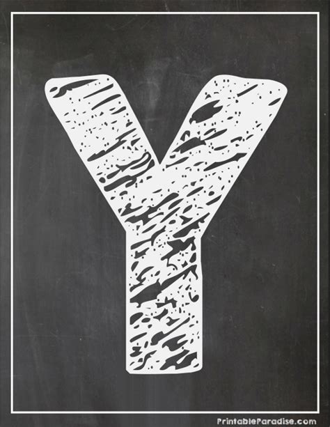 Printable Letter Y Chalkboard Writing Print Chalky Letter Y