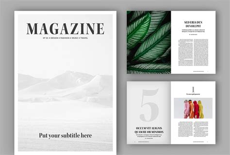 MAGAZINE Is A Alternative Simple And Minimalist Magazine Template Available To Use In Adobe