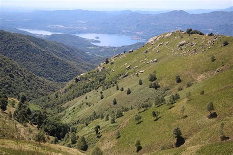 View To Lake Lago Dorta From Monte Mottarone Italy Stock Photo