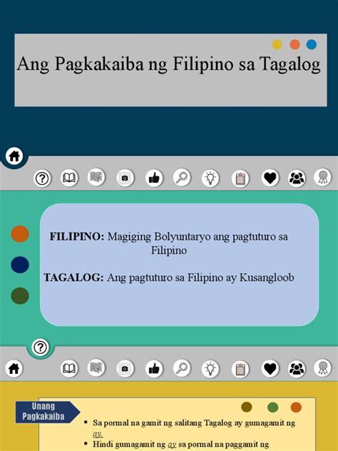 Pagkakaiba Ng Filipino Tagalog Pdf