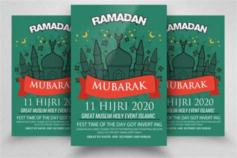 Ramadan Mubarak Flyer Template Grafik Von Leza Sam · Creative Fabrica