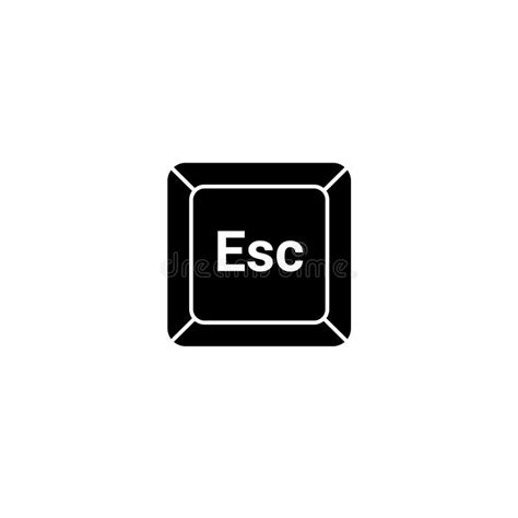 Esc Button Key Vector Icon Escape Keyboard Logo Computer Cartoon