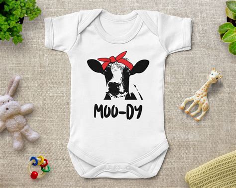 Farm Onesie Cow Onesie Mood Dy Country Baby Clothes Cute Cow