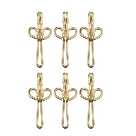 Securit Steel Gold Curtain Hooks For Pencil Pleat Tape Etsy