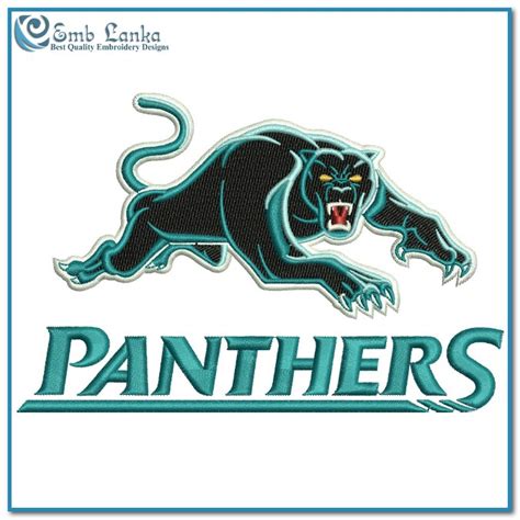 Penrith Panthers Logo 3 Embroidery Design Emblanka