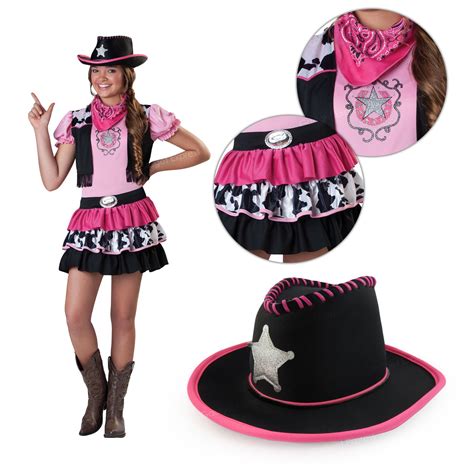 Girls Cowgirl Wild West Jessie Rodeo Pink Kids Fancy Dress Costume