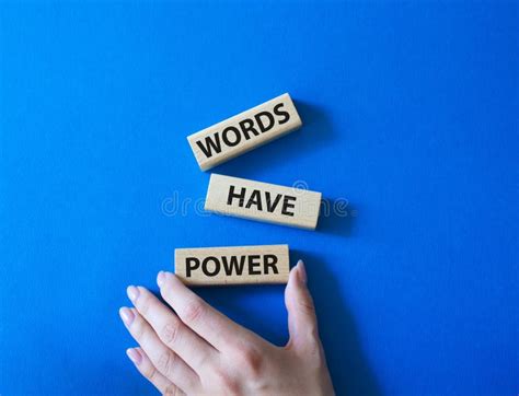 Words Have Power Symbol Wooden Blocks With Words Words Have Power