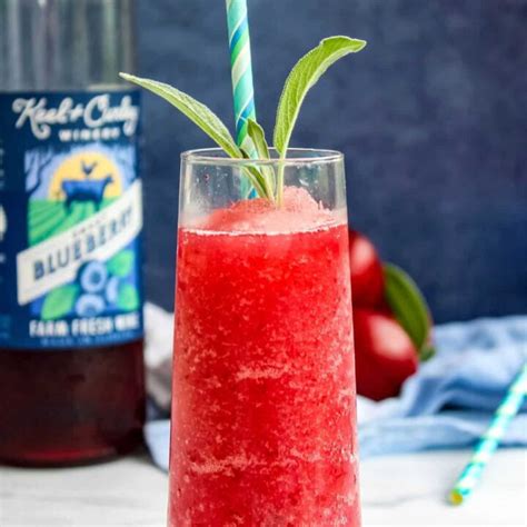 Blueberry Wine Slushie With Plums Recipe