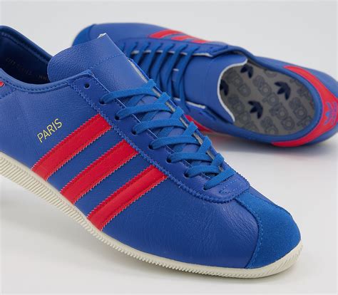 adidas Paris Trainers Lush Blue Lush Red Off White - His trainers