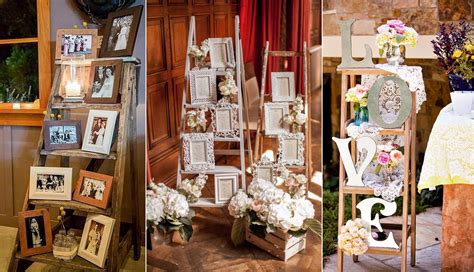 Top 20 Vintage Wooden Ladder Wedding Decor Ideas Roses And Rings