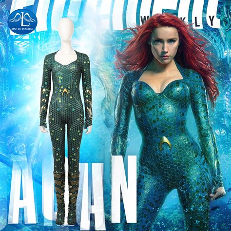 New Aquaman Cosplay Costume Women Mera Costume Halloween Carnival