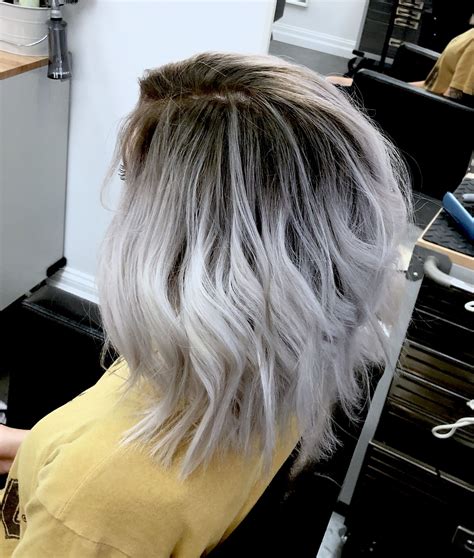 Bayalage Shadow Root For This Icey Blonde Silver Blonde Hair Ice