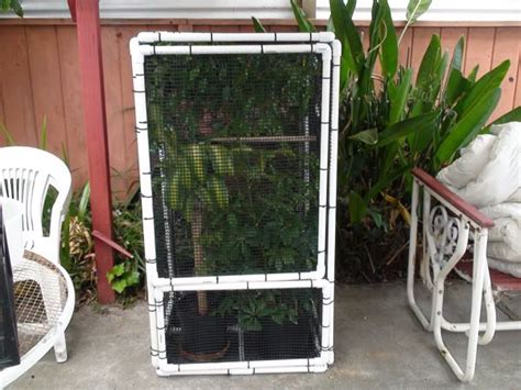We're planning to get a yemen (veiled) chameleon and found a us manufacturer making cages like the so, i'm thinking of a diy version using this sort of mesh and rigid plastic extrusions and was. DIY Chameleon Enclosure | Diy Chameleon Cage | Aquariums, Terrariums, Habitats | Pinterest ...
