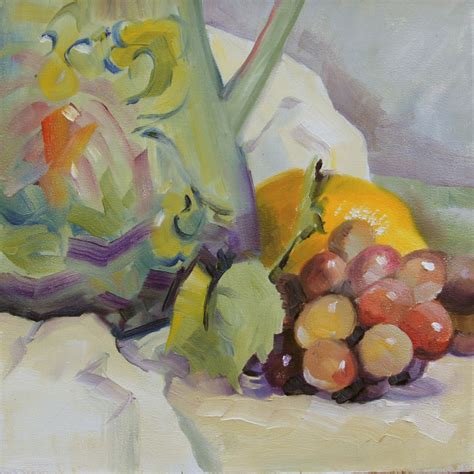 Sandra Kavanaugh Fine Art Pitcher With Fruit